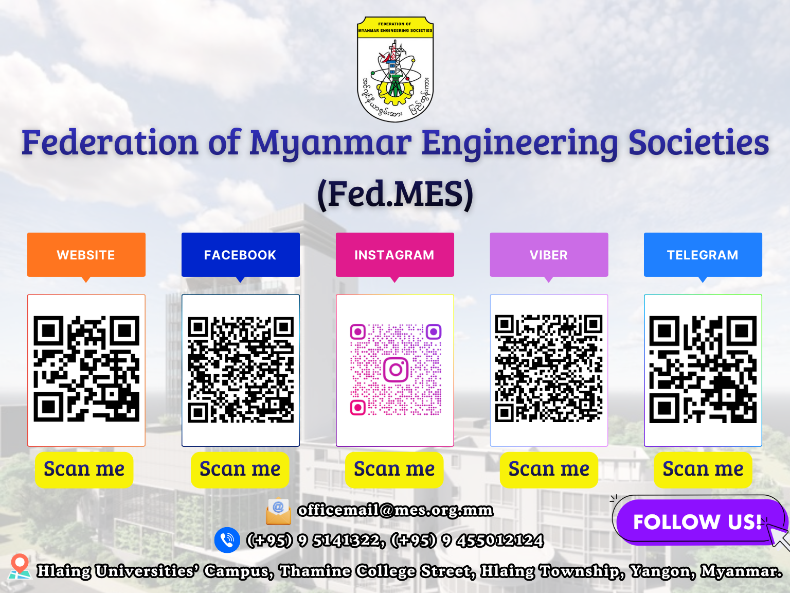 Fed.MES' Official Website, Facebook Page, Instagram, Viber Channel, Telegram Channel